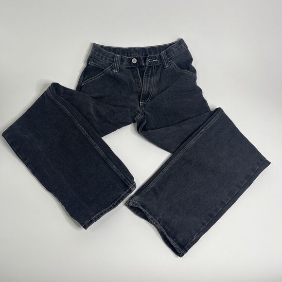 J Galt Women’s Carpenter Jeans Small 28x31.5 Black Denim Y2K Grunge Loose Fit - Picture 2 of 10